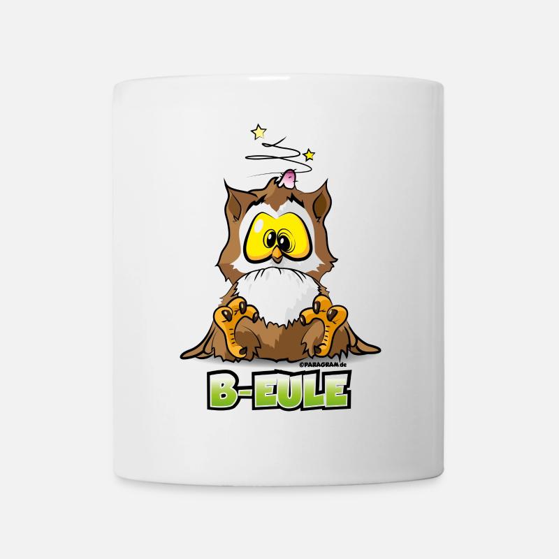 Käuzchen Uhu Eule mit Beule T-Shirt Tee - Tasse - Weiß