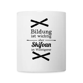 Education is important but Skifoan is more important - Mug - white - Front