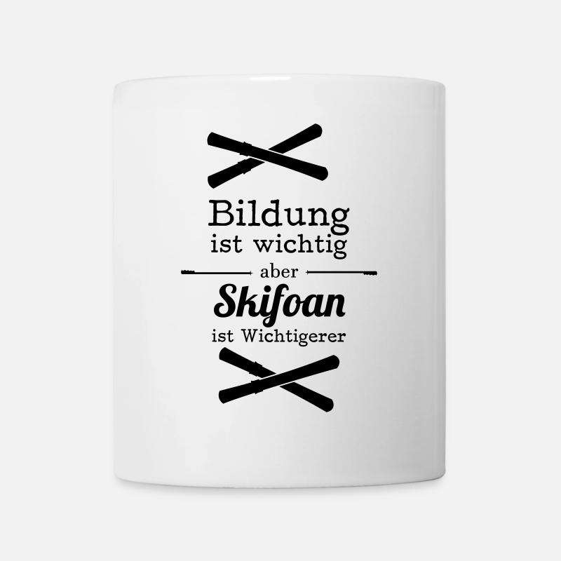 Education is important but Skifoan is more important - Mug - white