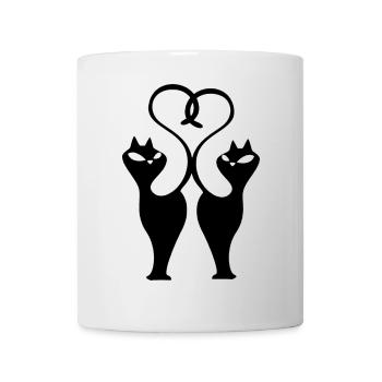 Katzen - Tasse - Weiß - Vorne