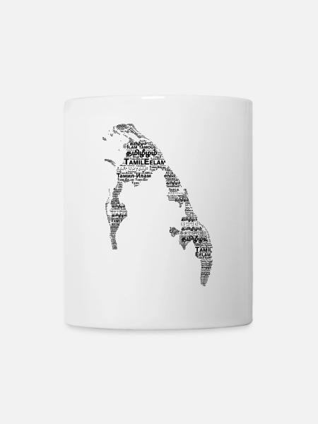 TamilEelam Text Design Black - Mug - white