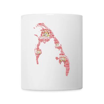 TamilEelam Text Design red - Mug - white - Front
