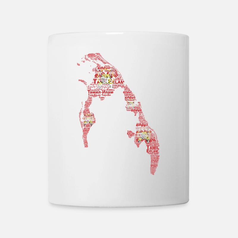 TamilEelam Text Design red - Mug blanc - blanc