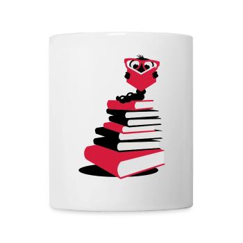 A bookworm reading - Mug - white - Front