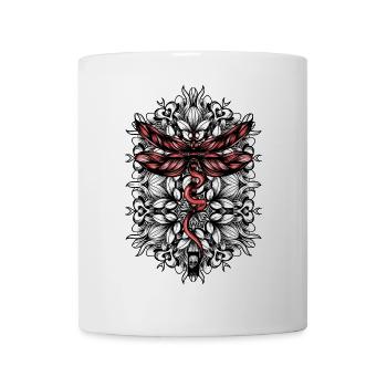 libellule - Mug blanc - blanc - Devant