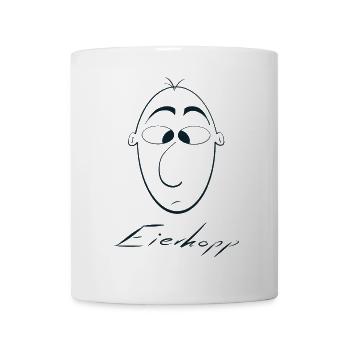 Eierkopp schwarz - Tasse - Weiß - Vorne