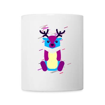 Baby Elch 80er Retro Violett - Tasse - Weiß - Vorne