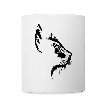 Cat's head 2- cat's face - Mug - white - Front