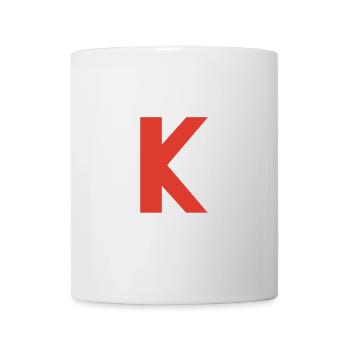 Powerful K: Minimalist red - Mug - white - Front