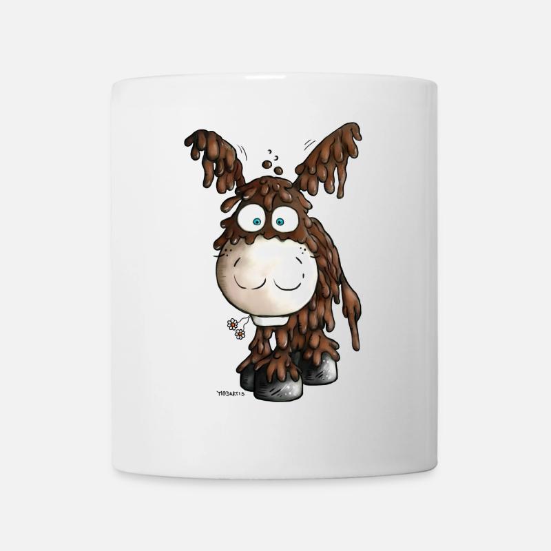 Drolliger Poitou Esel - Eselchen - Tasse - Weiß