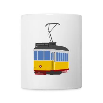 Tram car yellow - Mug - white - Front