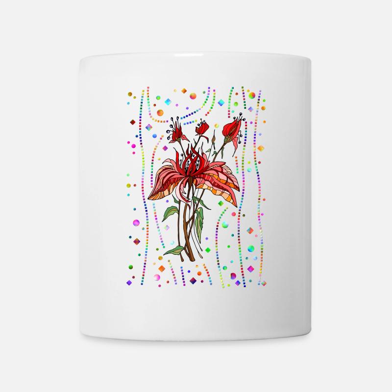 fleurs - Mug blanc - blanc
