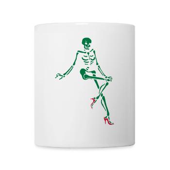 Pin up Skelett mit High Heels 2 - Tasse - Weiß - Vorne