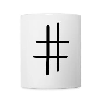 Hashtag Symbol Social Media Geschenkidee - Tasse - Weiß - Vorne