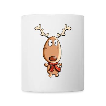 Das süße Weihnachts Rentier - Rentiere - Geschenk - Tasse - Weiß - Vorne