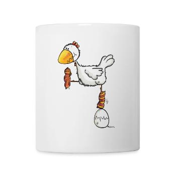 "Eiertanz" - Huhn - Henne - Legehenne - Tasse - Weiß - Vorne