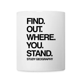 Geographie studieren - Tasse - Weiß - Vorne