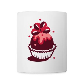 Un petit coeur en pointillés - Mug blanc - blanc - Devant