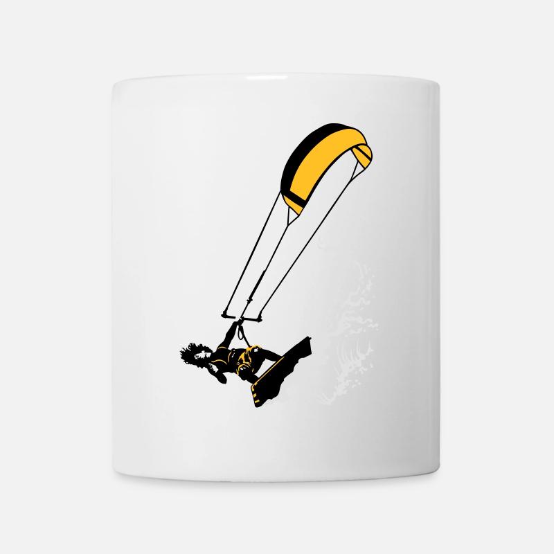 Kitesurfer and wave flex - Mug blanc - blanc