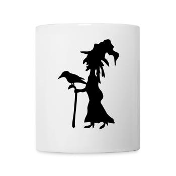 Abstrakte Hexen Silhouette - Tasse - Weiß - Vorne