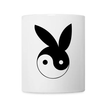 Ying und Yang mit Bunny Ohren - Tasse - Weiß - Vorne