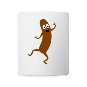Bratwurst dansante humoristique - Mug blanc - blanc - Devant