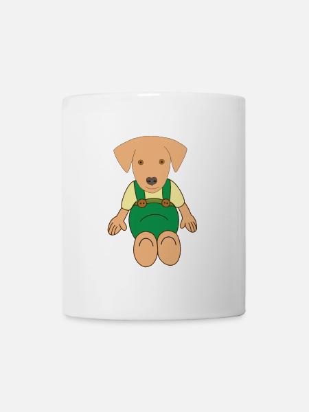Kleiner niedlicher Hund Zeichnung Kind Kinder Baby - Tasse - Weiß
