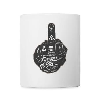middle finger - Mug - white - Front