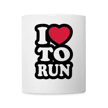I love to run - Ich liebe es zu laufen - Tasse - Weiß - Vorne
