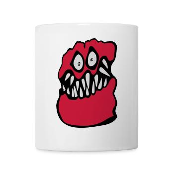 Roter Monster mit scharfen Zähnen - Tasse - Weiß - Vorne