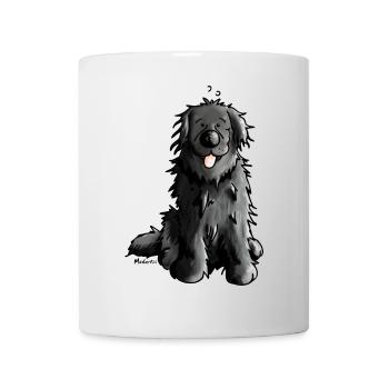 Newfoundland - Dog - Dogs - Newfi - Newf - Cartoon - Mug - white - Front
