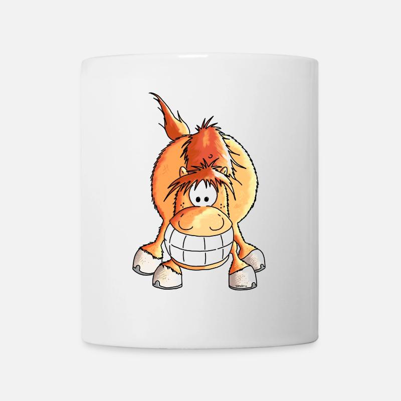 Grinsepferd - Pferd - Pony - Tasse - Weiß