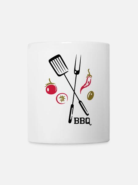 Barbecue, barbecue végétarien et végétalien - Mug blanc - blanc