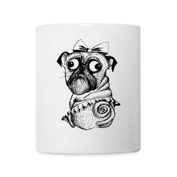 mops girl - Tasse - Weiß - Vorne