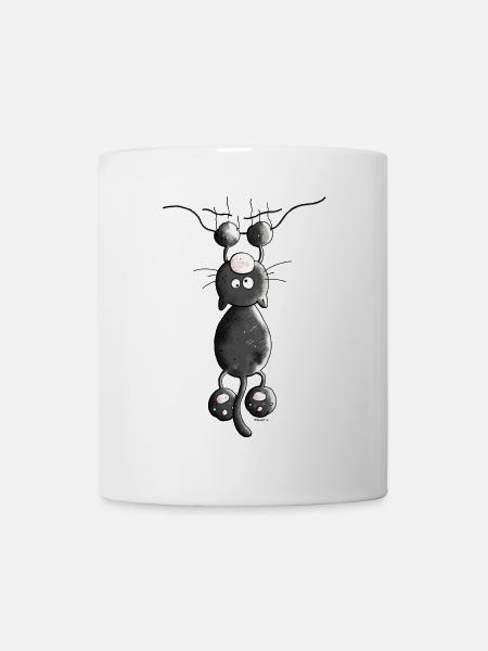Kratzbürstige Katze - Katzen - Tasse - Weiß