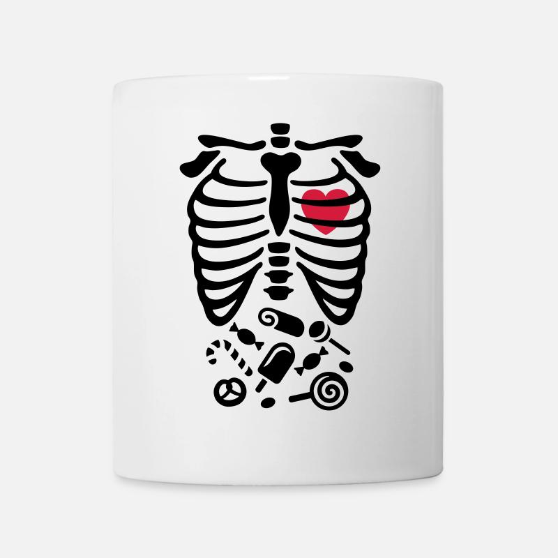 Scary Halloween X-Ray costume candy - Mug - white