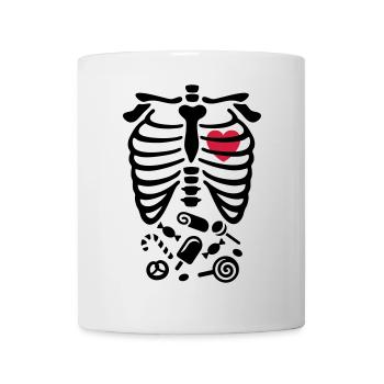 Halloween-Röntgenstrahl-Kostüm Süßigkeiten - Tasse - Weiß - Vorne