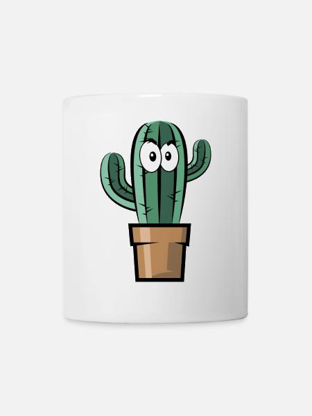 comic kaktus symbol geschenkidee comic fun cactus - Tasse - Weiß