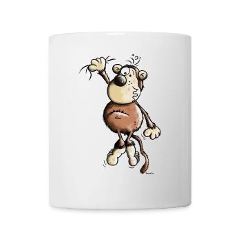 Abenteuerlustiger Affe - Tasse - Weiß - Vorne