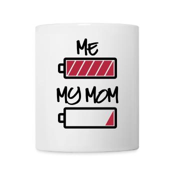 me my mom batterie - Meine Mama und ich Batterie - Tasse - Weiß - Vorne