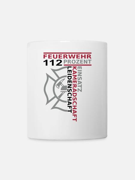 112% Einsatz Kameradschaft Leidenschaft - Tasse - Weiß