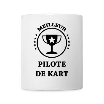Go-Kart / Karting / Kart / Fahrer - Tasse - Weiß - Vorne