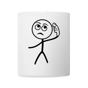 Stupid People, stickman - Mug blanc - blanc - Devant
