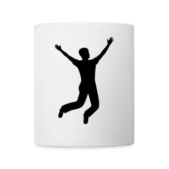 Freudensprung machen - Tasse - Weiß - Vorne
