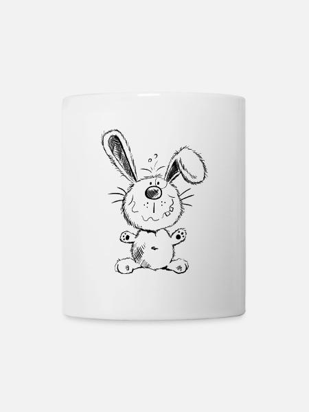 Mignon lapin dessin animé - Mug blanc - blanc