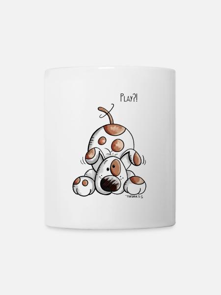 Happy Dog - Dogs - Comic - Cartoon - Mug - white