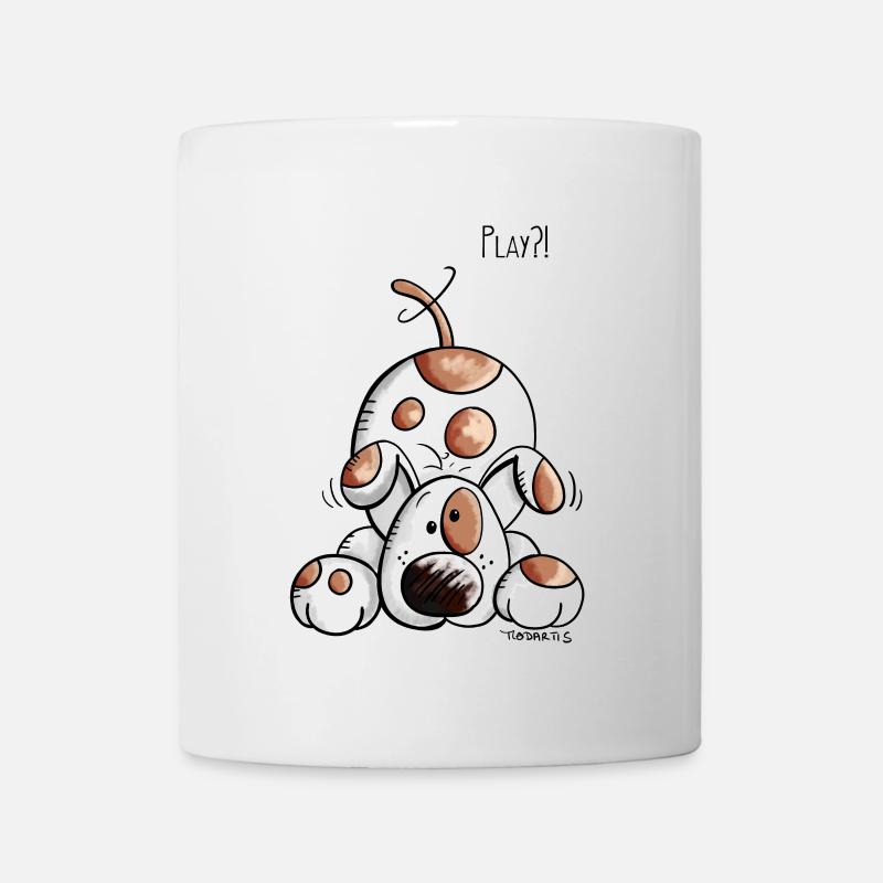 Happy Dog - Dogs - Comic - Cartoon - Mug - white