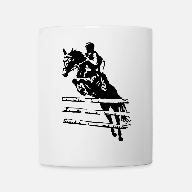 Springreiter Reiter - Tasse - Weiß
