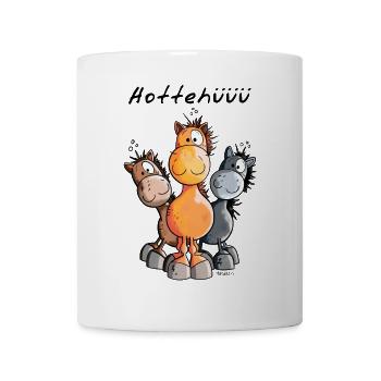 Hottehüüü Pferdchen Trio - Fuchs - Rappe - Brauner - Tasse - Weiß - Vorne