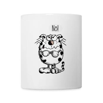 Nö - Nein - Katze - Comic - Fun - Lustig - Tasse - Weiß - Vorne
